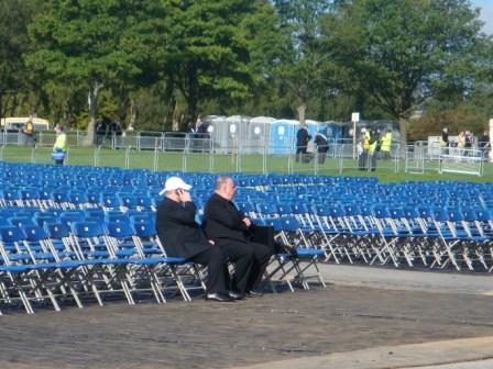 “Don’t bother coming, Holy Father – nobody has turned up!”